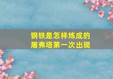 钢铁是怎样炼成的屠弗塔第一次出现