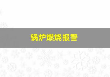 锅炉燃烧报警