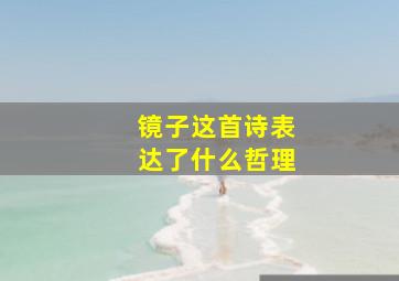 镜子这首诗表达了什么哲理