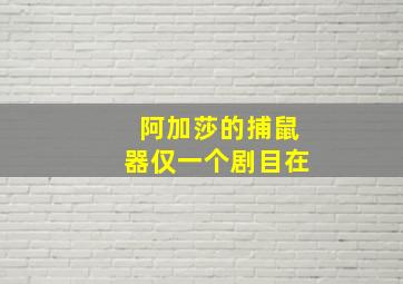 阿加莎的捕鼠器仅一个剧目在