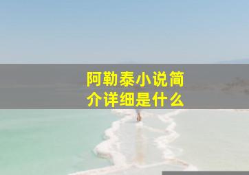 阿勒泰小说简介详细是什么