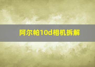 阿尔帕10d相机拆解