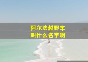 阿尔法越野车叫什么名字啊