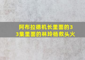 阿布拉德机长里面的33集里面的林玲杨救头火