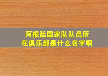 阿根廷国家队队员所在俱乐部是什么名字啊