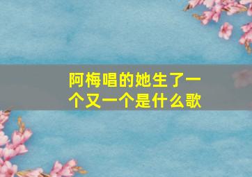 阿梅唱的她生了一个又一个是什么歌