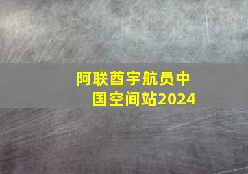 阿联酋宇航员中国空间站2024