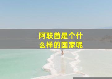 阿联酋是个什么样的国家呢