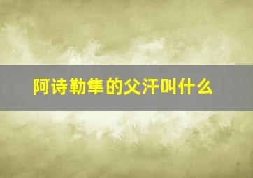 阿诗勒隼的父汗叫什么