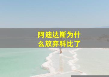 阿迪达斯为什么放弃科比了