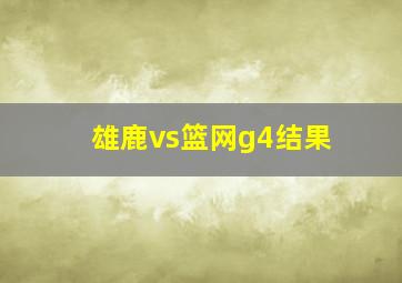 雄鹿vs篮网g4结果