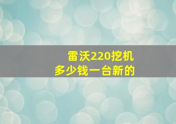 雷沃220挖机多少钱一台新的