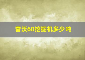 雷沃60挖掘机多少吨