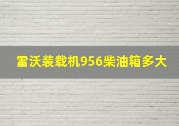 雷沃装载机956柴油箱多大