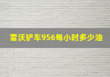 雷沃铲车956每小时多少油