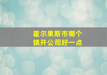 霍尔果斯市哪个镇开公司好一点