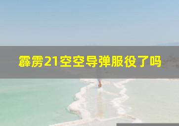 霹雳21空空导弹服役了吗