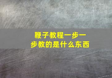 鞭子教程一步一步教的是什么东西