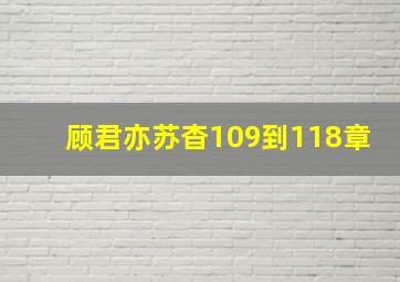 顾君亦苏杳109到118章