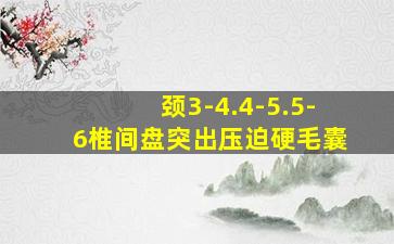 颈3-4.4-5.5-6椎间盘突出压迫硬毛囊