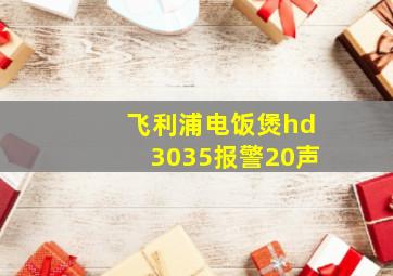 飞利浦电饭煲hd3035报警20声