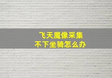 飞天魔像采集不下坐骑怎么办