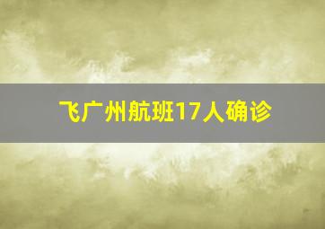 飞广州航班17人确诊