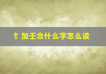 饣加壬念什么字怎么读