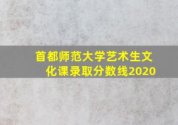 首都师范大学艺术生文化课录取分数线2020