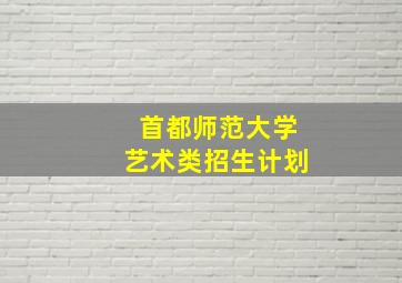 首都师范大学艺术类招生计划