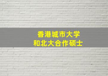 香港城市大学和北大合作硕士