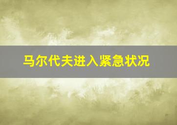 马尔代夫进入紧急状况