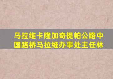 马拉维卡隆加奇提帕公路中国路桥马拉维办事处主任林