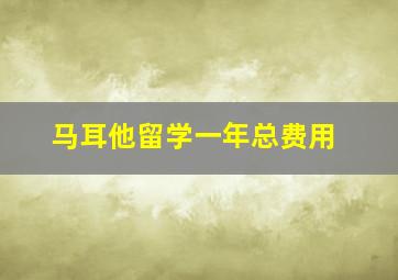 马耳他留学一年总费用