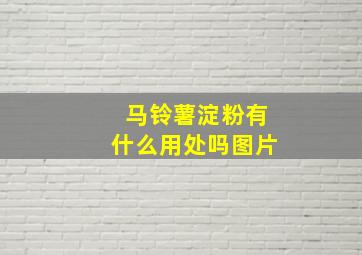 马铃薯淀粉有什么用处吗图片