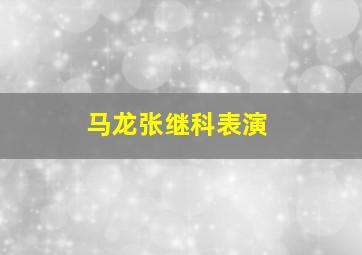 马龙张继科表演