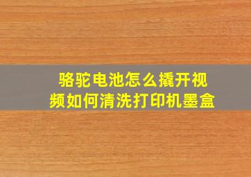 骆驼电池怎么撬开视频如何清洗打印机墨盒