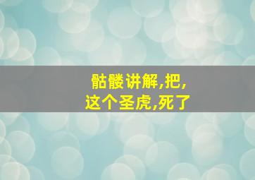 骷髅讲解,把,这个圣虎,死了