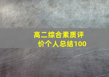 高二综合素质评价个人总结100