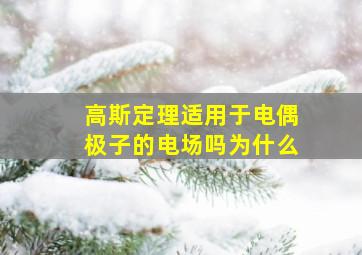 高斯定理适用于电偶极子的电场吗为什么