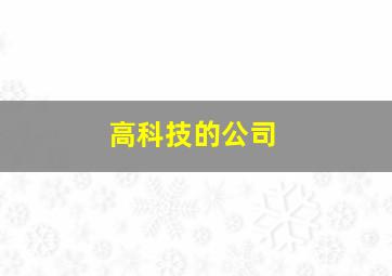 高科技的公司