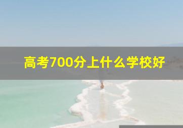 高考700分上什么学校好