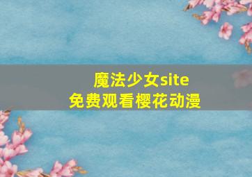 魔法少女site免费观看樱花动漫