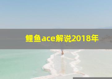 鲤鱼ace解说2018年