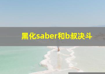 黑化saber和b叔决斗