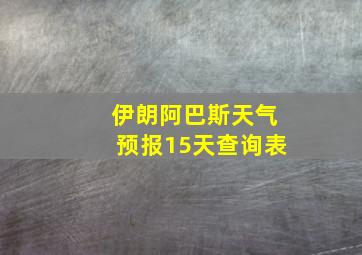 伊朗阿巴斯天气预报15天查询表