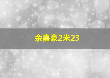 余嘉豪2米23