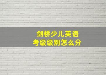 剑桥少儿英语考级级别怎么分