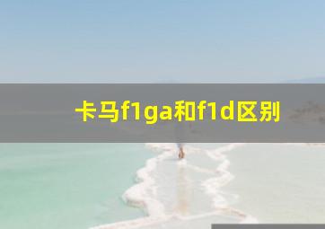 卡马f1ga和f1d区别