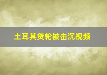 土耳其货轮被击沉视频